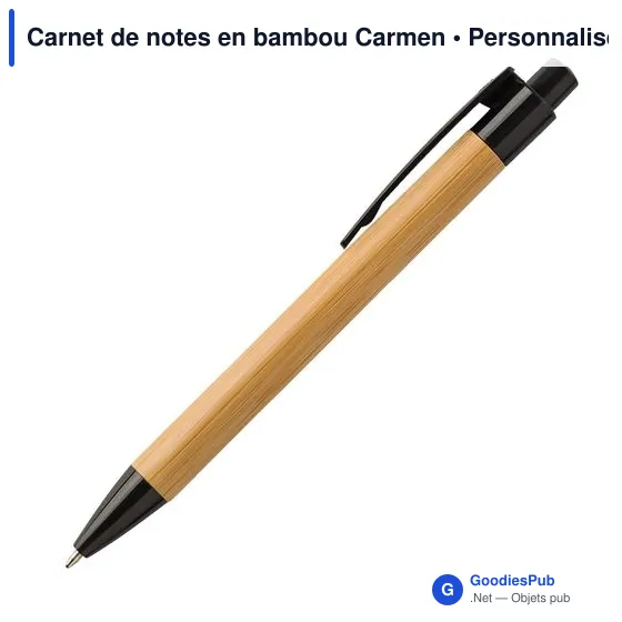 Carnet de notes en bambou Carmen - Image 4