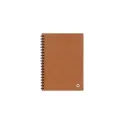 Variante Marron clair - Carnet de notes personnalisable en cuir recyclé avec logo - Midi