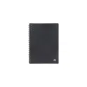 Variante Gris foncé - Carnet de notes personnalisable en cuir recyclé avec logo - Midi