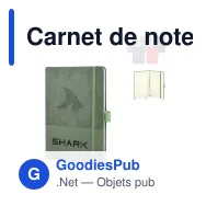 Carnet de notes personnalisable A5 en cuir thermo avec logo - Thermo - Miniature 1