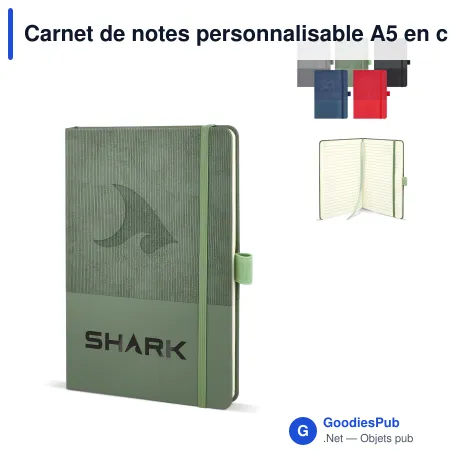 Carnet de notes personnalisable A5 en cuir thermo avec logo - Thermo