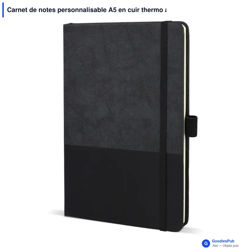 Carnet de notes personnalisable A5 en cuir thermo avec logo - Thermo - Image 3