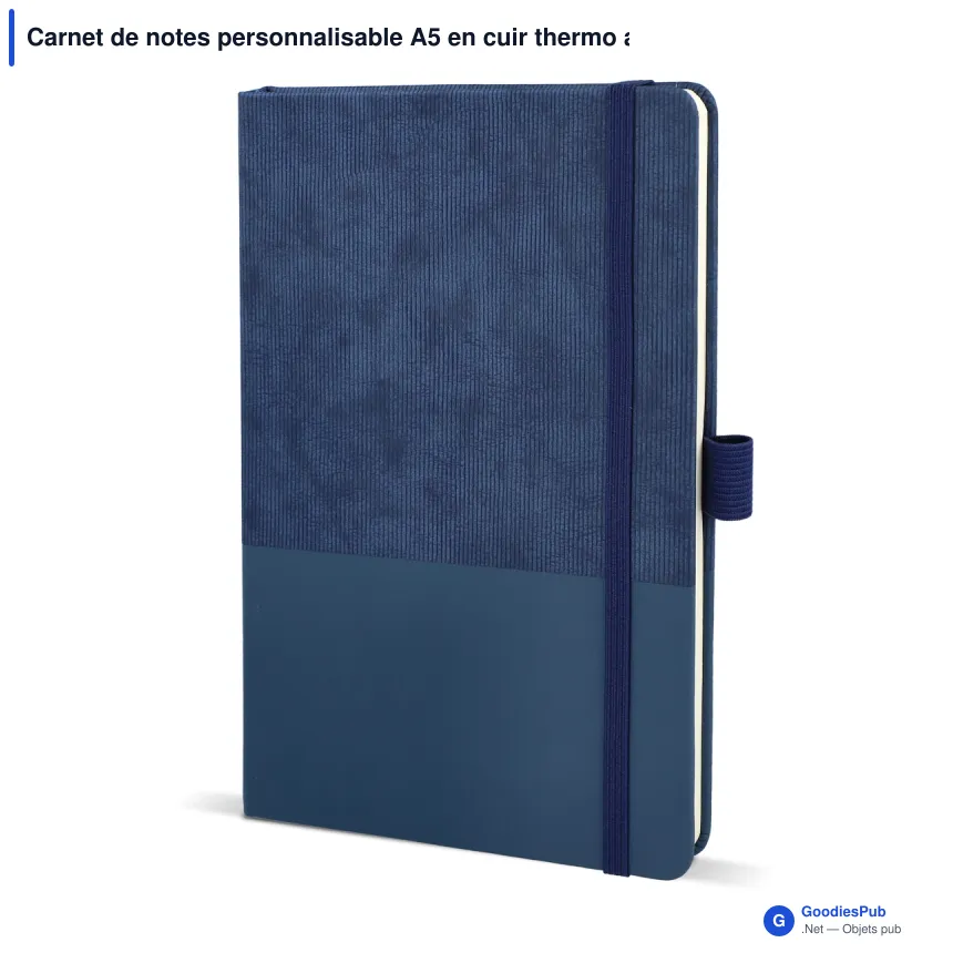 Carnet de notes personnalisable A5 en cuir thermo avec logo - Thermo - Image 5