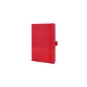 Variante Rouge - Carnet de notes personnalisable A5 en cuir thermo avec logo - Thermo