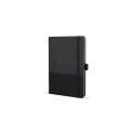 Variante Noir - Carnet de notes personnalisable A5 en cuir thermo avec logo - Thermo