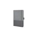 Variante Gris - Carnet de notes personnalisable A5 en cuir thermo avec logo - Thermo