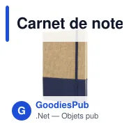 Carnet de notes personnalisable en jute R-PET avec logo - Jute R-PET - Miniature 2