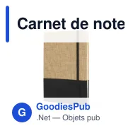 Carnet de notes personnalisable en jute R-PET avec logo - Jute R-PET - Miniature 4
