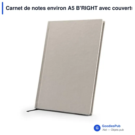 Carnet de notes A5 personnalisable en coton recyclé avec logo | Tamytrice - Image 3