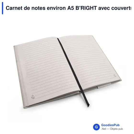 Carnet de notes A5 personnalisable en coton recyclé avec logo | Tamytrice - Image 4