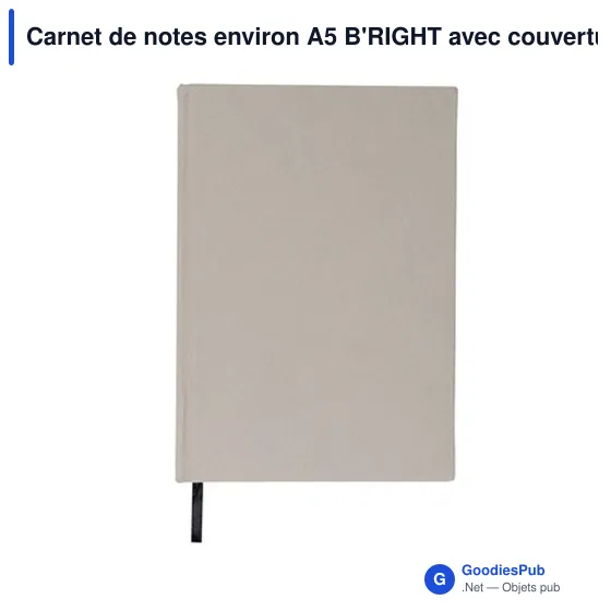 Carnet de notes A5 personnalisable en coton recyclé avec logo | Tamytrice - Image 5