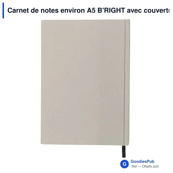 Carnet de notes A5 personnalisable en coton recyclé avec logo | Tamytrice - Image 10