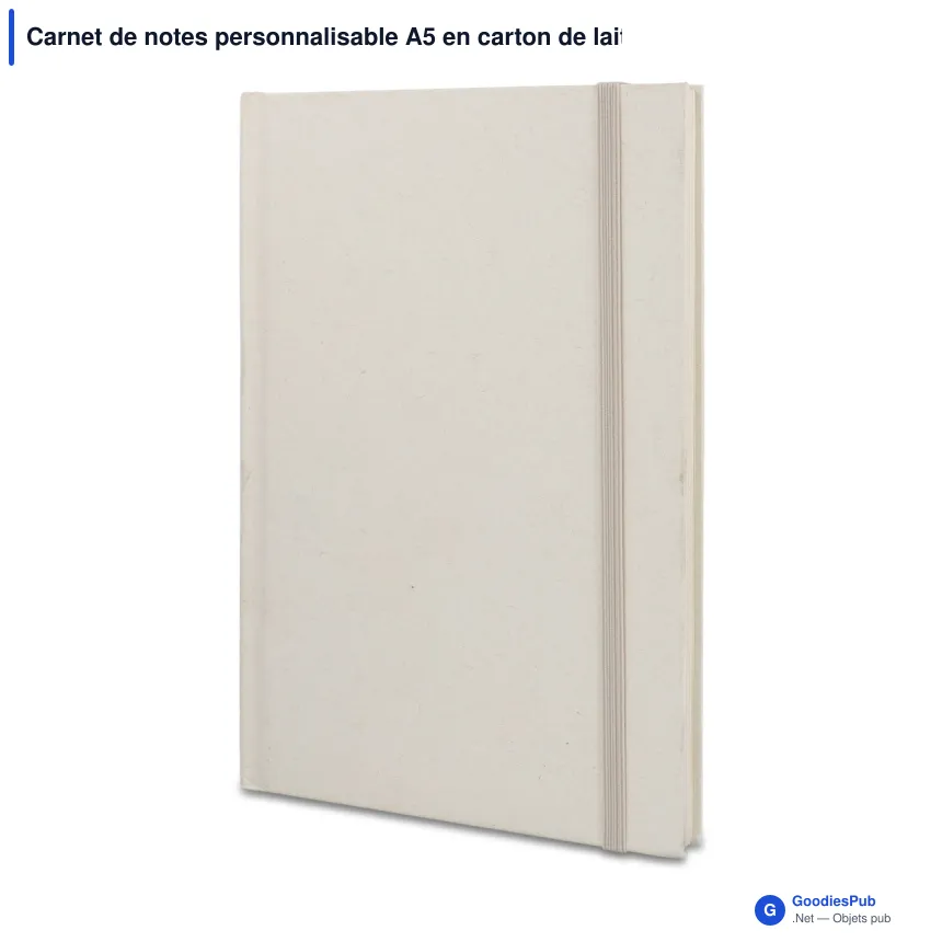Carnet de notes personnalisable A5 en carton de lait recyclé avec logo - Milkcarton - Image 2