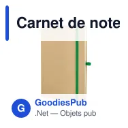 Carnet de notes personnalisable A5 en papier kraft avec logo - Kraft 6 coloris - Miniature 2