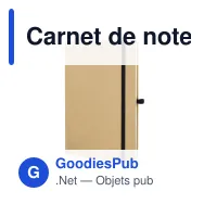 Carnet de notes personnalisable A5 en papier kraft avec logo - Kraft 6 coloris - Miniature 3