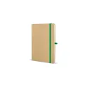 Variante Vert - Carnet de notes personnalisable A5 en papier kraft avec logo - Kraft 6 coloris