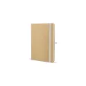 Variante Blanc - Carnet de notes personnalisable A5 en papier kraft avec logo - Kraft 6 coloris