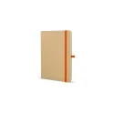 Variante Orange - Carnet de notes personnalisable A5 en papier kraft avec logo - Kraft 6 coloris