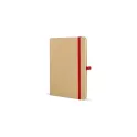 Variante Rouge - Carnet de notes personnalisable A5 en papier kraft avec logo - Kraft 6 coloris