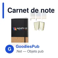 Carnet de notes personnalisable A5 en R-PET et liège avec logo - 3 coloris - Miniature 1