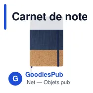 Carnet de notes personnalisable A5 en R-PET et liège avec logo - 3 coloris - Miniature 4