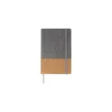 Variante Gris - Carnet de notes personnalisable A5 en R-PET et liège avec logo - 3 coloris