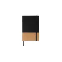 Variante Noir - Carnet de notes personnalisable A5 en R-PET et liège avec logo - 3 coloris