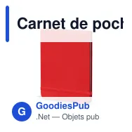 Carnet de poche personnalisable A6 couverture PU avec logo - Format A6 - Miniature 2