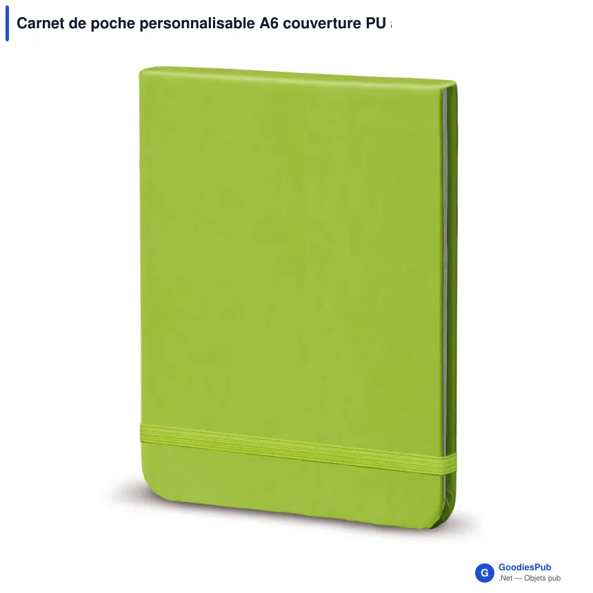 Carnet de poche personnalisable A6 couverture PU avec logo - Format A6 - Image 3