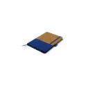 Variante Bleu clair - Carnet A5 personnalisable en liège et cuir végétalien avec logo - Liège