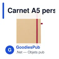 Carnet A5 personnalisable en papier de roche avec logo - Cora - Miniature 1