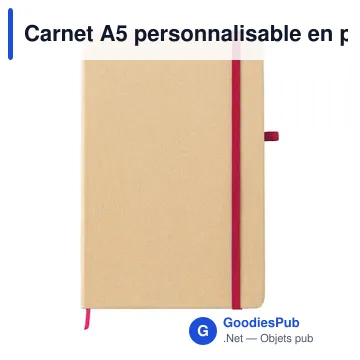 Carnet A5 personnalisable en papier de roche avec logo - Cora
