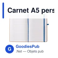 Carnet A5 personnalisable en papier de roche avec logo - Cora - Miniature 8