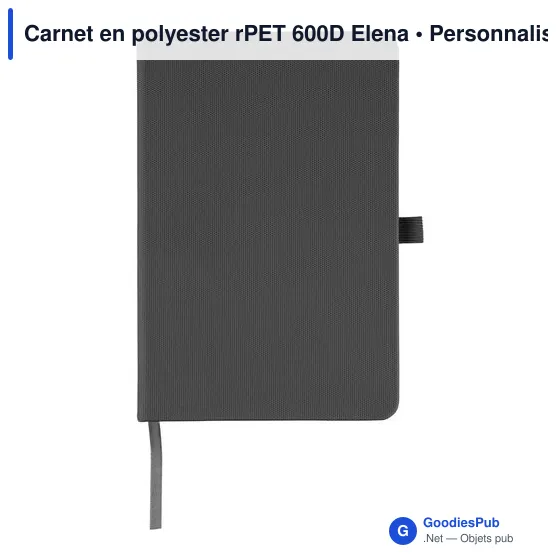 Carnet en polyester rPET 600D Elena - Image 11