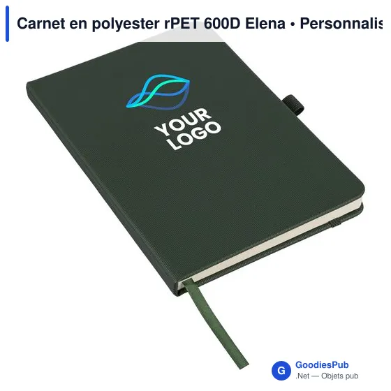 Carnet en polyester rPET 600D Elena - Image 23