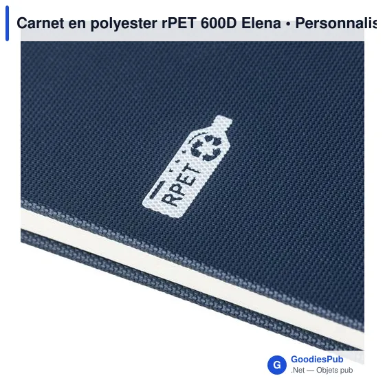 Carnet en polyester rPET 600D Elena - Image 27