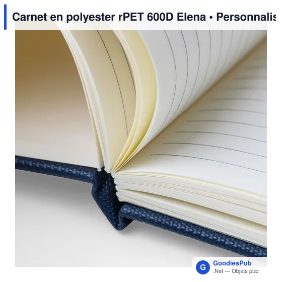 Carnet en polyester rPET 600D Elena - Image 29