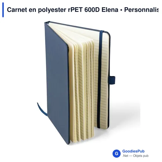 Carnet en polyester rPET 600D Elena - Image 35