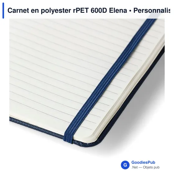 Carnet en polyester rPET 600D Elena - Image 8