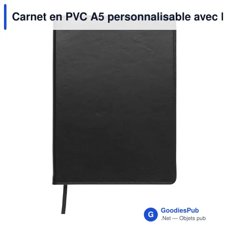 Carnet en PVC A5 personnalisable avec logo - Modèle Ellis