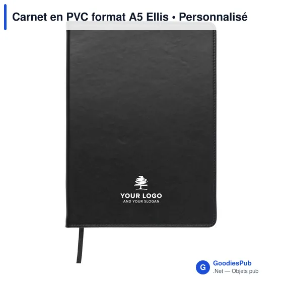 Carnet en PVC A5 personnalisable avec logo - Modèle Ellis - Image 4