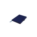 Variante Bleu foncé - Carnet A5 personnalisable en R-PET et papier recyclé avec logo - RPET