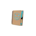 Variante bleu - Carnet B7 personnalisable avec stylo à bille - Visage souriant | Dylanavec logo