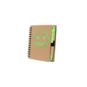 Variante vert - Carnet B7 personnalisable avec stylo à bille - Visage souriant | Dylanavec logo