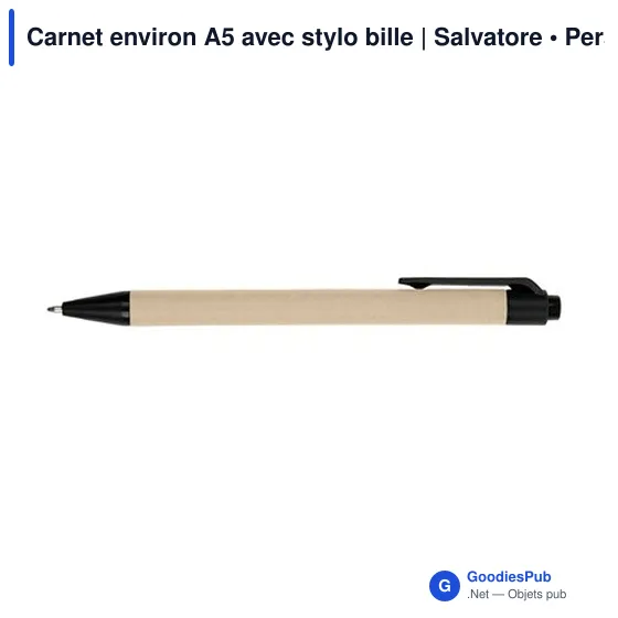 Carnet environ A5 avec stylo bille | Salvatore - Image 7