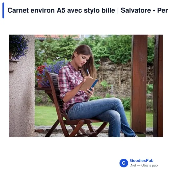 Carnet environ A5 avec stylo bille | Salvatore - Image 10