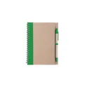 Variante vert - Carnet environ A5 avec stylo bille | Salvatore