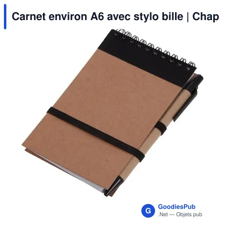 Carnet environ A6 avec stylo bille | Chapman