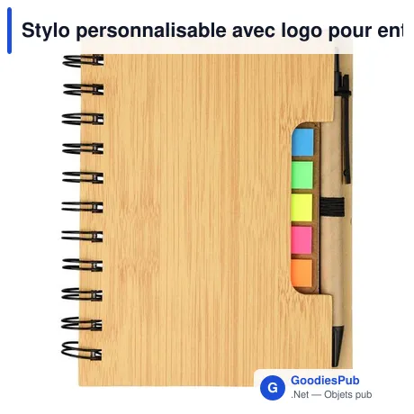 Stylo personnalisable avec logo pour entreprise - Carnet Niall