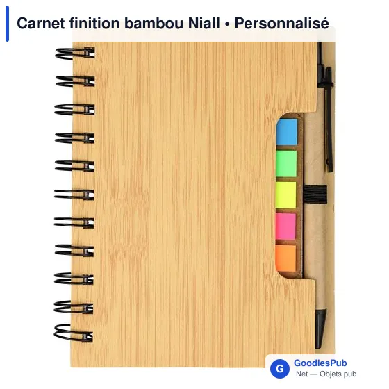 Stylo personnalisable avec logo pour entreprise - Carnet Niall - Image 1